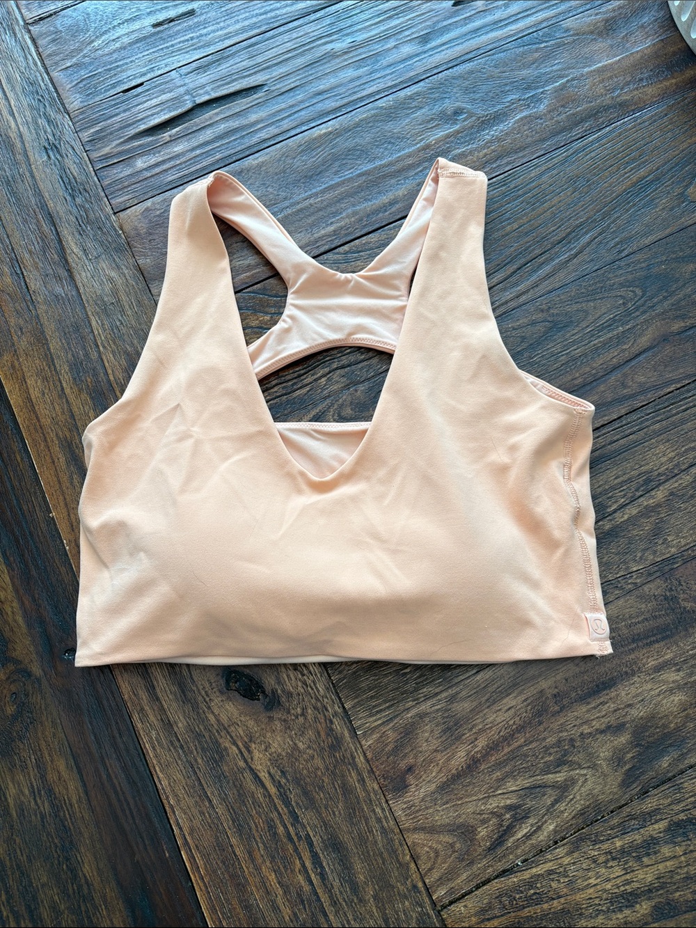 Lululemon Peach Seamless Racerback Sports Bra
